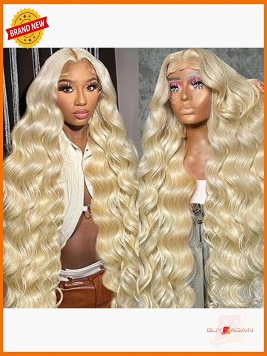 200% Density Body Wave Lace Front Wig Human Hair 30 Inch 13x6 Pre Plucked main image 6